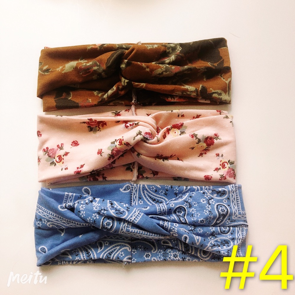 Cross Headbands 3pcs